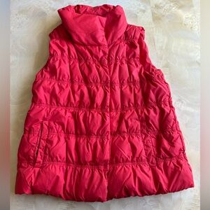 Eileen Fisher Red Puffer Vest
